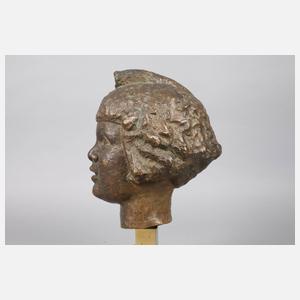 Mädchenbüste Bronze