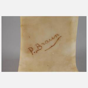 P. Braun, Büste Jugendstilmädchen