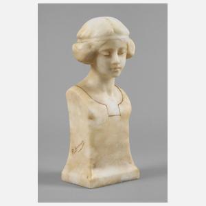 P. Braun, Büste Jugendstilmädchen