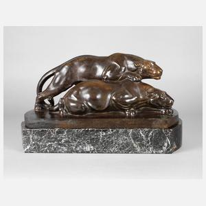 Otto Pilz zwei Löwinnen