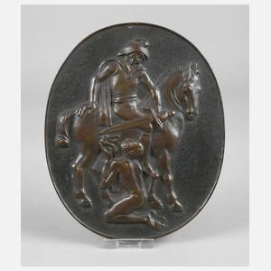Theodor Georgii Bronzeplakette ”Heiliger Martin”
