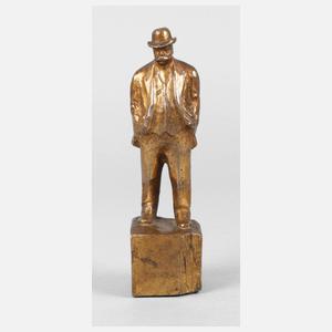 Ottmar Zeiller, Kleinbronze Mann mit Melone
