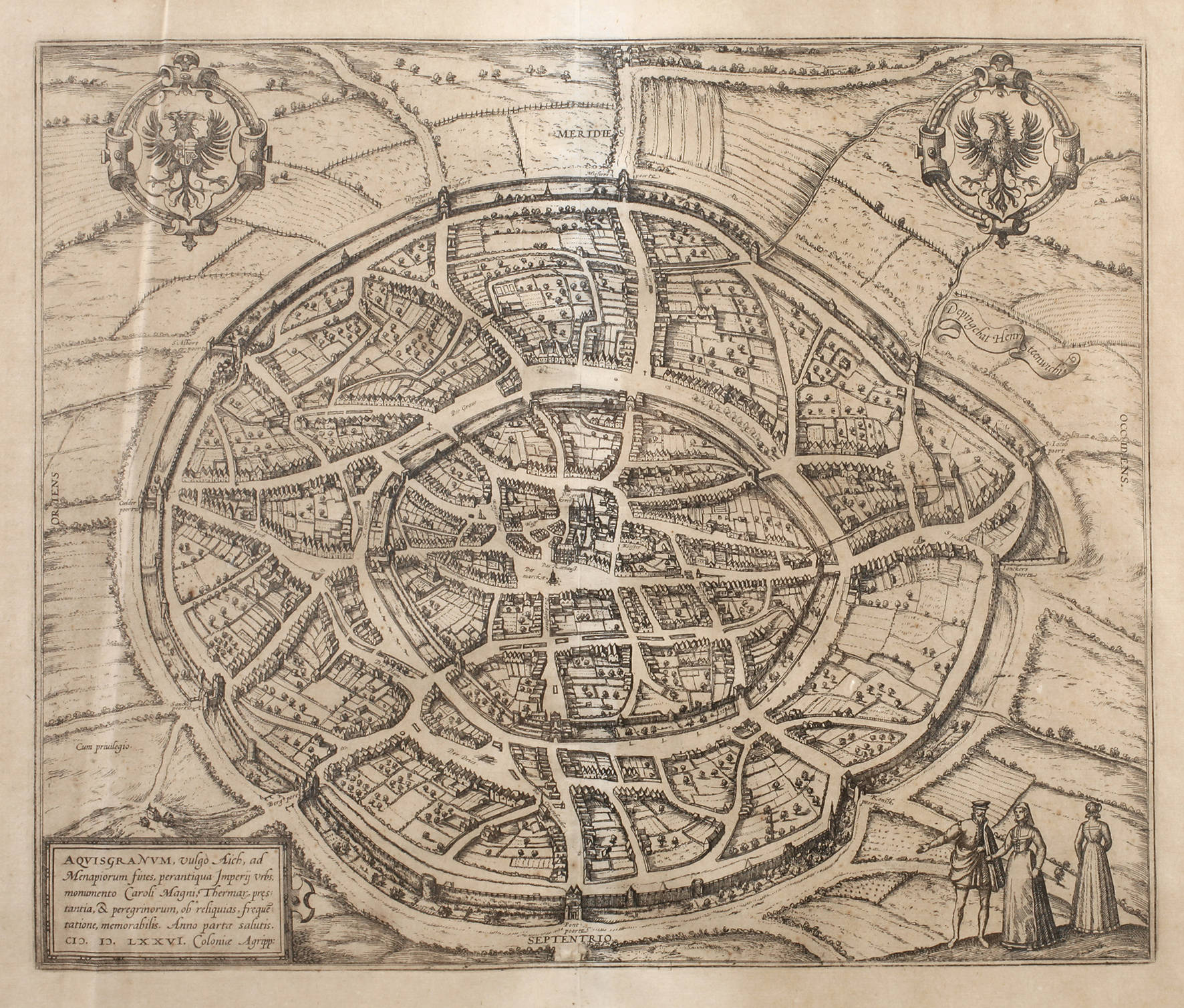 Braun & Hogenberg, Grundriss von Aachen