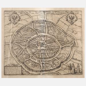 Braun & Hogenberg, Grundriss von Aachen