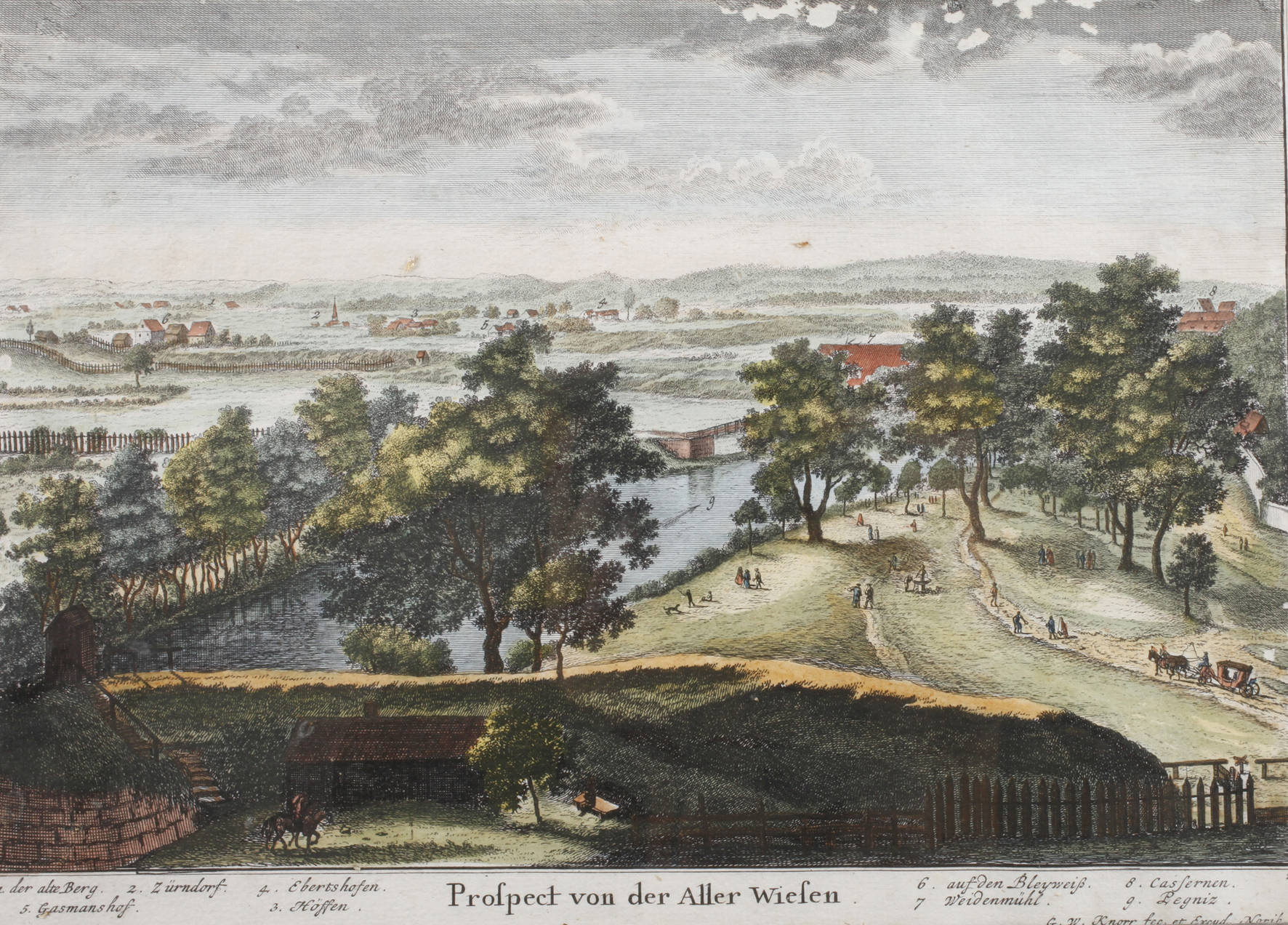 Georg Wolfgang Knorr, ”Prospekt von der Aller Wiesen”