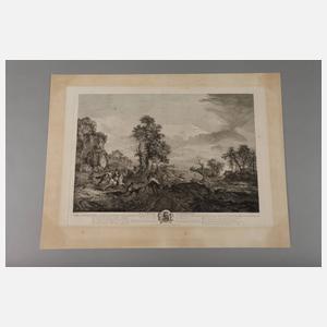Jacques Philippe Le Bas, ”Die italienische Jagd”