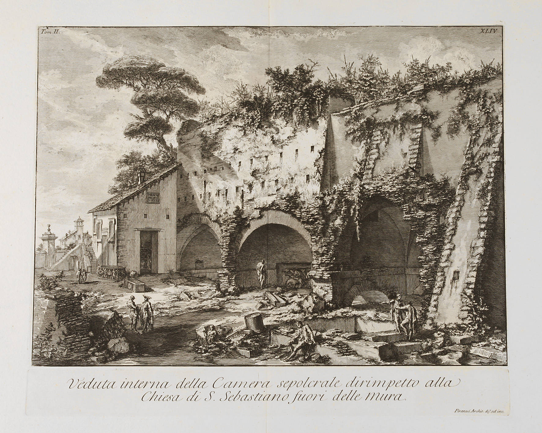 Giovanni Battista Piranesi, Grabkammer bei S. Sebastiano