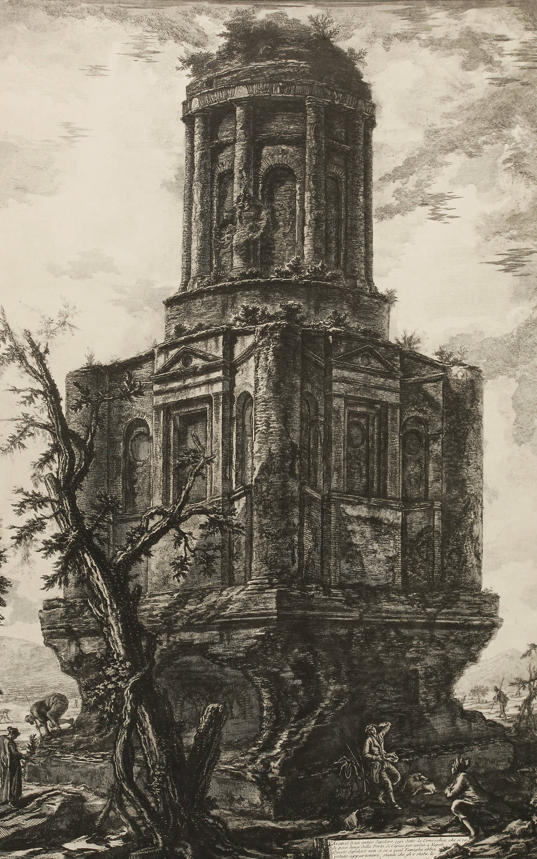 nach Giovanni Battista Piranesi, Antike Grabanlage