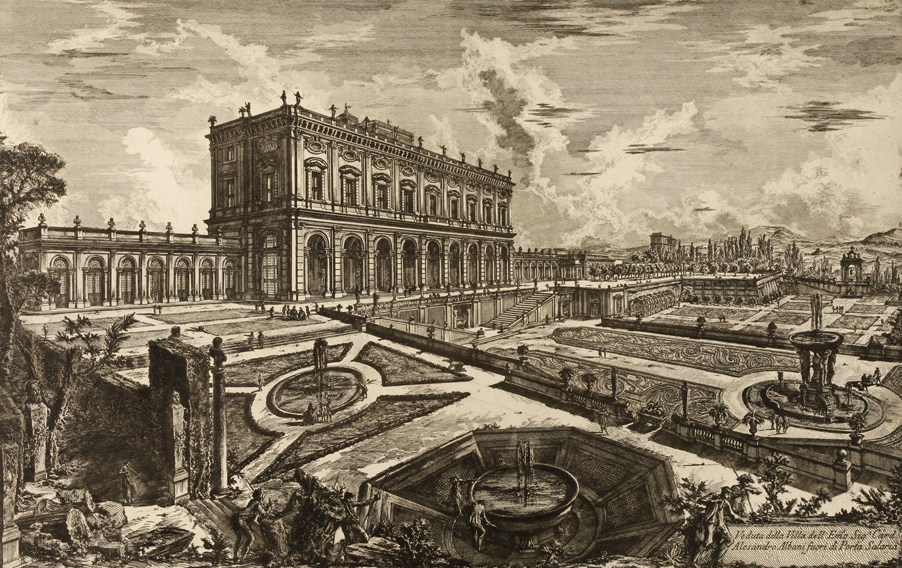 Nach Giovanni Battista Piranesi, Villa Albani in Rom