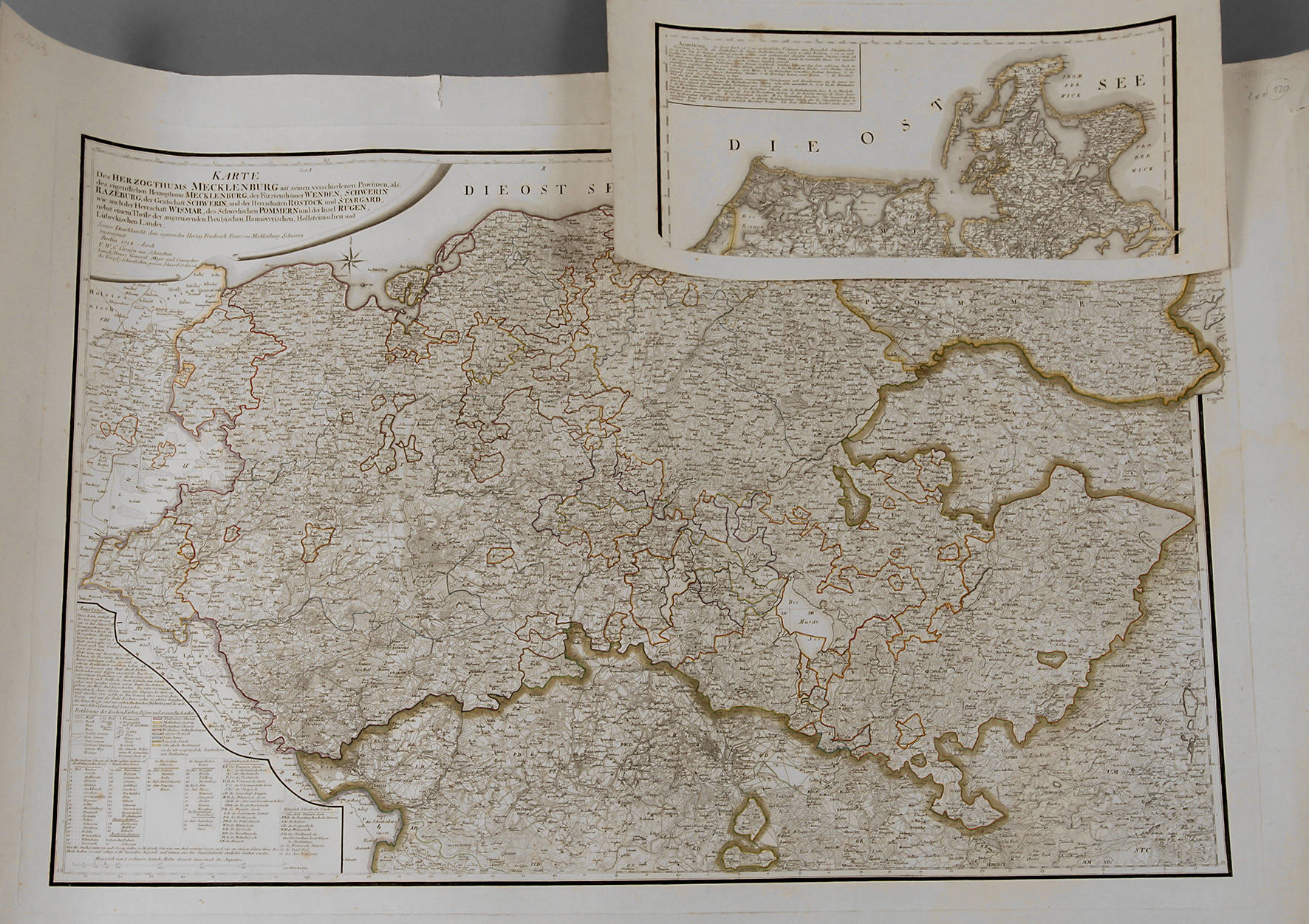 F. W. C. Graf von Schmettau, Karte Mecklenburg