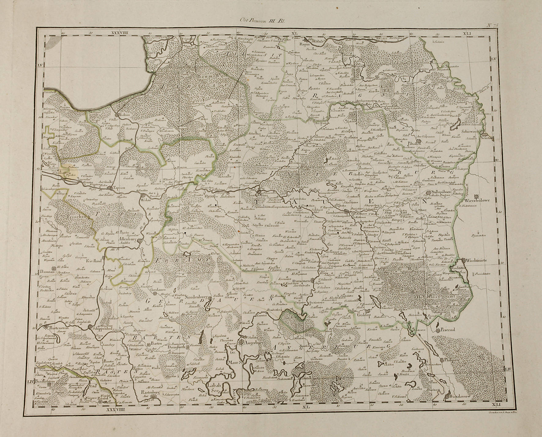 Anton Amon, Karte Ostpreußen