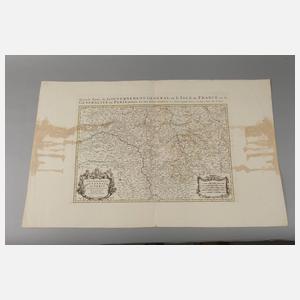 Alexis Hubert Jaillot, Teilkarte Frankreich