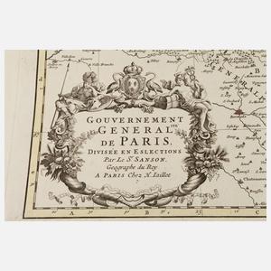 Alexis Hubert Jaillot, Teilkarte Frankreich