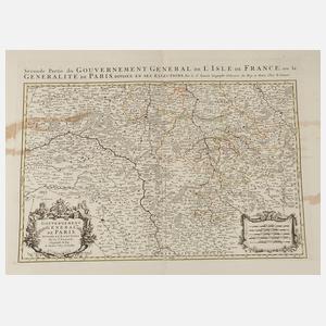 Alexis Hubert Jaillot, Teilkarte Frankreich