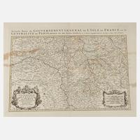 Alexis Hubert Jaillot, Teilkarte Frankreich111