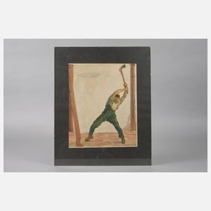 nach Prof. Dr. Ferdinand Hodler, ”Der Holzfäller”