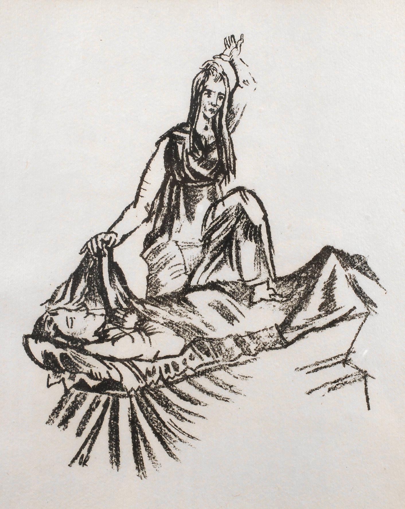 Prof. Oskar Kokoschka, Figürliche Szene