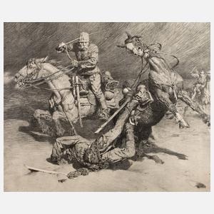 Alexander Rothaug, Gefechtsszene auf dem Balkan