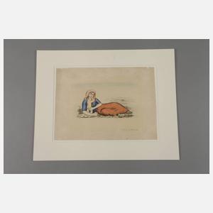 Georg Schrimpf, ”Liegende Frau mit Kind”