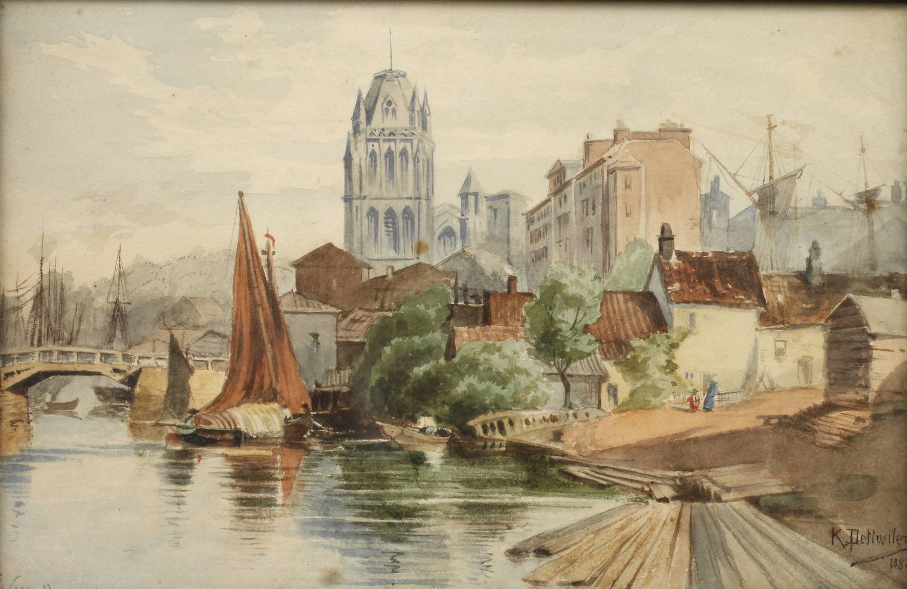 K. Dettwilen, Niederländische Stadtansicht