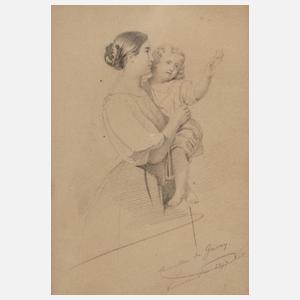 Camilla Garay, Junge Mutter mit ihrem Kind