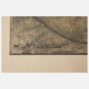 Hermann Moest, Akt mit Bogen