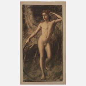 Hermann Moest, Akt mit Bogen