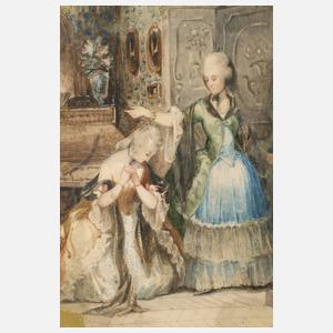 Emily Schmäck, attr., Rokokoszene