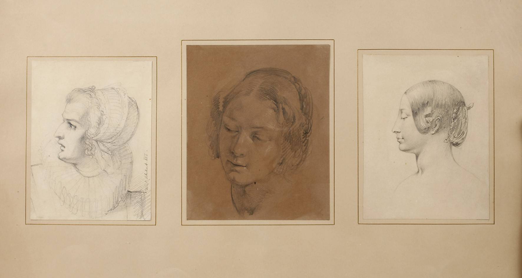 Ferdinand Schubert, Drei Portraitzeichnungen