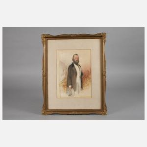 Louis Thibeaude, Herrenportrait vor Landschaft