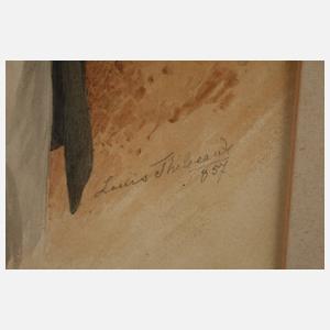 Louis Thibeaude, Herrenportrait vor Landschaft