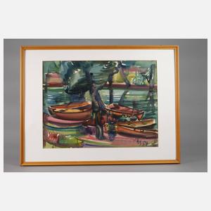 Hannes Schmucker, ”Boote am Chiemsee III”