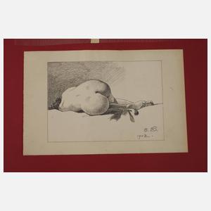 Prof. Otto Seitz, Liegender Akt