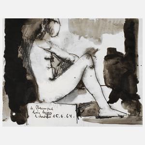 Prof. Horst Strempel, Sitzender Akt