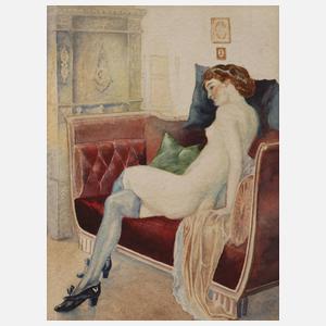 Damenakt auf Kanapee