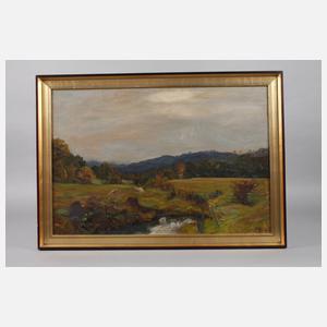 Albin Enders, Sommerliche Bachaue mit Kühen