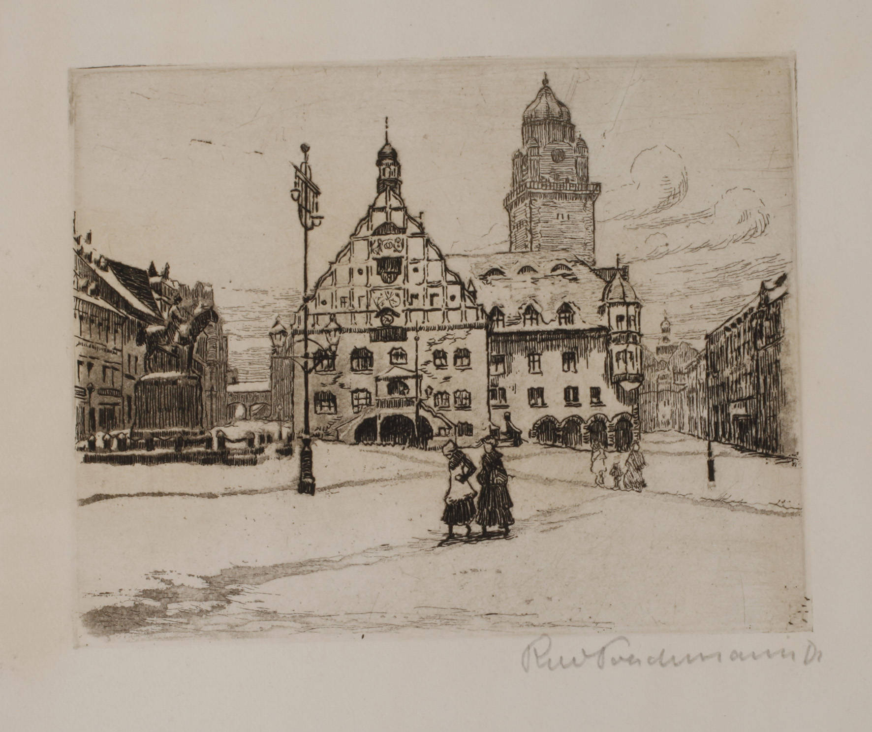 Rudolf Poeschmann, Plauener Altmarkt im Winter