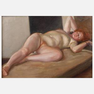 Curt Querner, attr., Liegender Damenakt