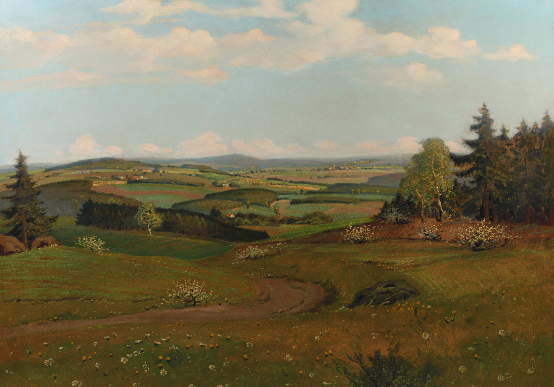 Richard Sachs, Blick zum Kuhberg bei Netzschkau