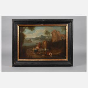 Rastende Familie am Brunnen, Barock