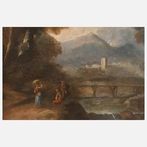 Barocke mediterrane Sommerlandschaft um 1700