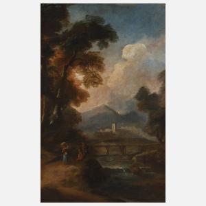 Barocke mediterrane Sommerlandschaft um 1700