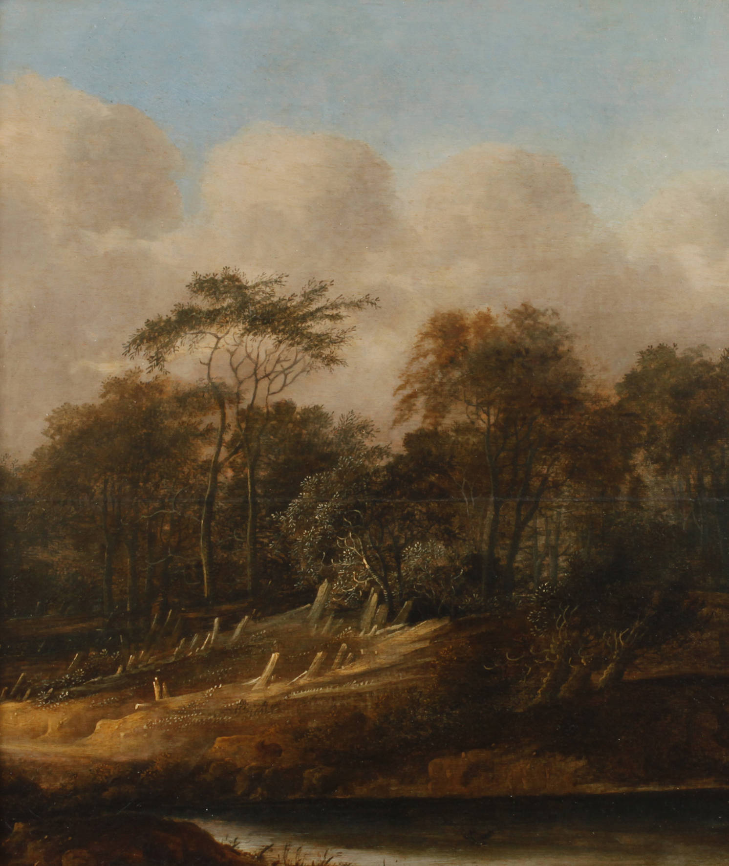 Sommerliche Flussuferszene