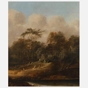 Sommerliche Flussuferszene