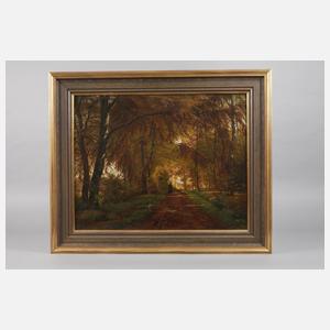 Johannes Boesen, Pilzsammlerin im Herbstwald