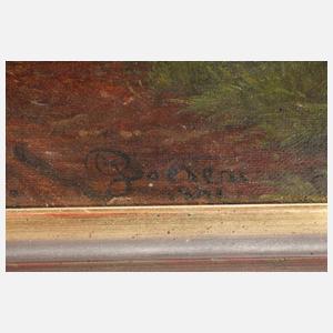 Johannes Boesen, Pilzsammlerin im Herbstwald