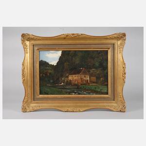 August Fricke der Ältere, attr., Mühle am Fluss