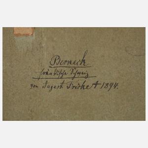 August Fricke der Ältere, attr., Mühle am Fluss