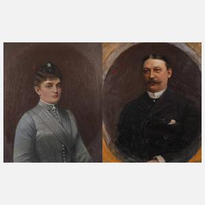 E. von Hartwig, Paar Portraits