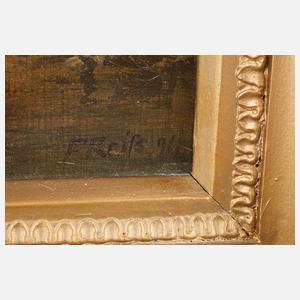 Fritz Reiss, attr., Altstadt im Regen